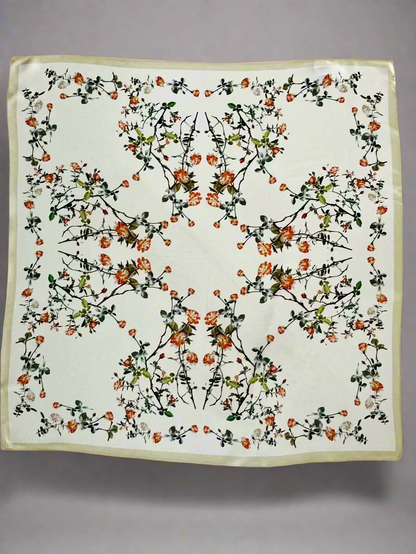 Silk square scarf - Élégance de Rose